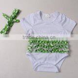 Baby Clothing Wholesale White Color Short Sleeve Import Baby Romper Baby Boutique Romper thumbnail-2