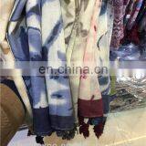 Wholesale Cotton Under Hijab Woman Wave Jacquard Shawl Solid Color Satin Hair Scarf thumbnail-6