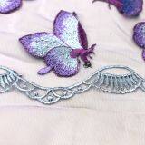 Factory Direct Butterfly Patch Embroidered Mesh Net Lace Fabric for Dress thumbnail-3