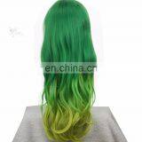 Styler Brand Cheap Curly Half Wig Synthetic Cosplay Long Dark Green Custom Cosplay Wigs thumbnail-2