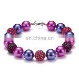 DIY Purple Girl Boutique Necklace Baby Girl Chunky Bubble Beads Necklace Jewelry Birthday Gift thumbnail-2