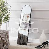 Modern Arched Full Length Mirror With Stand, Framed Full Length Mirror, Aluminum Framed Full Length Mirror