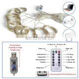 3x3m 300 LED Copper Wire Icicle Curtain Lights USB With Remote Fairy Lights String Garland For Wedding Party Curtain Decor thumbnail-3