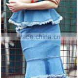 Hot Sell Ladies Latest Denim Skirt thumbnail-5