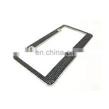 Guangzhou Car Parts Universal Chrome Luxury Crystal Bling Stainless Steel License Plate Frame thumbnail-3