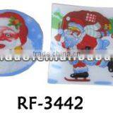 2016 Hot Sale Christmas Print Transparent Promotion Glass Pizza Plate for Daily Use thumbnail-1