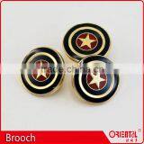 Fashion Round Star Enamel Metal Badge Brooch Pin for Men thumbnail-2