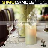 LED Simulated Flameless Candle with Moving Flame and USA, EU patent