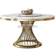 Modern Style Round Marble Dinning Table Set Dining Room Furniture thumbnail-2