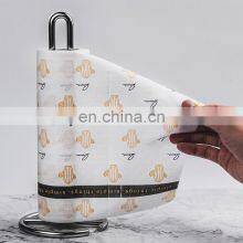 Fashion Style Plated Surface Metal Wire Paper Top Quality Tissue Paper Holder for Kitchen Strengthen Pillars Kitchen Roll Holder thumbnail-4