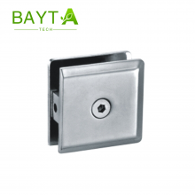 Stainless Steel Glass Floor Brackets Beveled Edge thumbnail-1