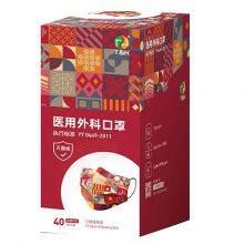 3 Ply Disposable Medical Face Mask Minority Style Red Color CE Marked and Meets the Requirements of EN14683:2019 Type I thumbnail-4