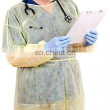 Disposable Isolation Gown Polypropylene Gown with Knit Cuff Long Sleeve 10 pack Yellow