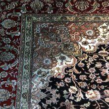 Royal Blue Carpet Handmade Silk Persian Carpets 5x8ft thumbnail-5