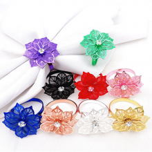 Wholesale Bulk Napkin Ring Wedding With Antique Palm Leaf Embossed Design thumbnail-5