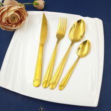High quality stainless steel cutlery set in PVD gold pating for South American Market cheap price
