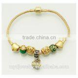 Handmade Enamel Metal 14k Gold Bead for Bracelet thumbnail-3