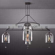 Custom Modern Luxury Creative Villa Living Room Chandelier Pendant Light Dining Room Bar Fulcrum Collection All Copper Glass Cha thumbnail-1