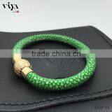New Design Men Stingray Leather Bracelet High Quality Magnetic Bangle With Wholesale Prices thumbnail-5