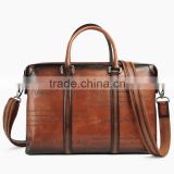 Minandio Guangzhou factory genuine leather office bags for men business man bag leather new stylish leather briefcase for sale