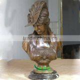 Bronze Western Lady Bust