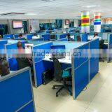 Modern Cheap Cuved Cubicles Office U Shape Workstation 3 Seats Staff Table (SZ-WS359) thumbnail-3