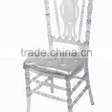 Silver Resin Polycarbonate Wedding Dining Banquet Royal Chair thumbnail-1