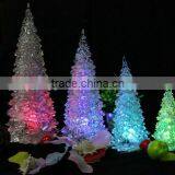 Led acrylic christmas tress battery operated flameless christmas tree paraffin wax light christmas vners for decoration