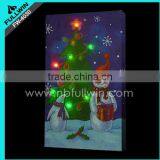 Snowman Lighted up Canvas Painting for Christmas Home Decoration