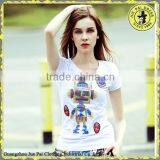 High Quality Colorful Printing American Casual Female Tshirt thumbnail-2