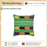 New Green Colour Arrow Design Cushion Cover from Wholesale Supplier