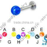 Fashion Piercing Custom Wholesale Colorful Acrylic Lip Labret Ring thumbnail-1