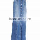 2015 womens fashion button up straight denim skirt long jean skirt SYA15374