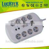 8WAY GERMANY EURO SOCKET POWER STRIP+RJ45+RJ11+TV Function