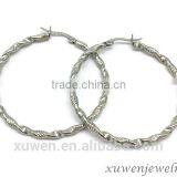 Twisted Circle Wire Stainless Steel Earrings for Young Women thumbnail-2