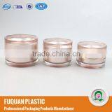acrylic round colored cream packaging