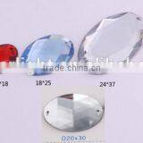 Fancy DIY Stitching Stones 18x25mm Oval Shape Sew On Acrylic Stones With Double Holes Shpaed Plastic Beads With Holes thumbnail-2