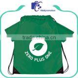210D Polyester Sport Drawstring Bag Custom With Two Pockets