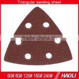 Triangular Oscillating Sander Aluminium Oxide Sanding Paper with hole