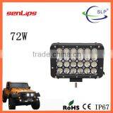 72W 4 Rows LED Work Light 12/24V Spot Flood Beam for Offroad Suv Atv thumbnail-1
