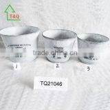 Set of 3 Shabby Chic Flower and Garden Metal Planters Pots thumbnail-2