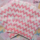 Chevron Light Pink And White Goodie Favor Treat Paper Bags For Gift Wrapping