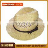 DESIGNER STRIPED BOW FEDORA PANAMA STRAW HAT thumbnail-3