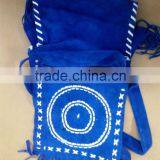 Handmade Western Style Real Suede Leather Beaded Ladies Shoulder Bag Fringed thumbnail-3