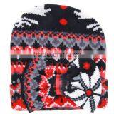 New Xmas Neonatal Baptism Cap Owl Stars Baby Hat Keep Warm Double Layer Beanie Hats Bow Knitted Cotton Caps thumbnail-6