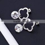 Fashion Big Crystal Stainless Steel Crystal Earring BE10161 thumbnail-2
