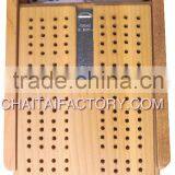 High Quality Dominoes and Cribbage Set in Natural Wood Box thumbnail-2