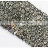 Hot Selling 4.2cm Width Bronze Embroidery Sequin Trim for Garment thumbnail-4