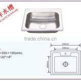 JZ-181 Stainless Steel Kitchen Sink One Bowl Export South America thumbnail-1