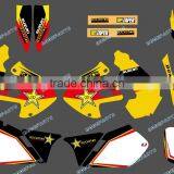 New Style (yellow Star) TEAM DECALS STICKERS Graphics Kits for SUZUKI RM125 RM250 1999 2000 DST0156 thumbnail-1